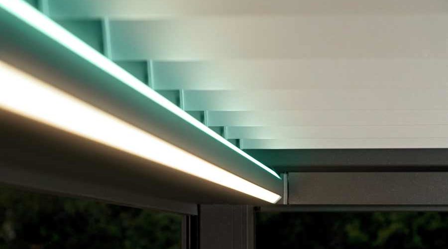LED-/RGB-Beleuchtung - Ausstattungsextras von Lamellendächern