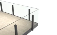 Innovatives Glasdesign im Eckbereich